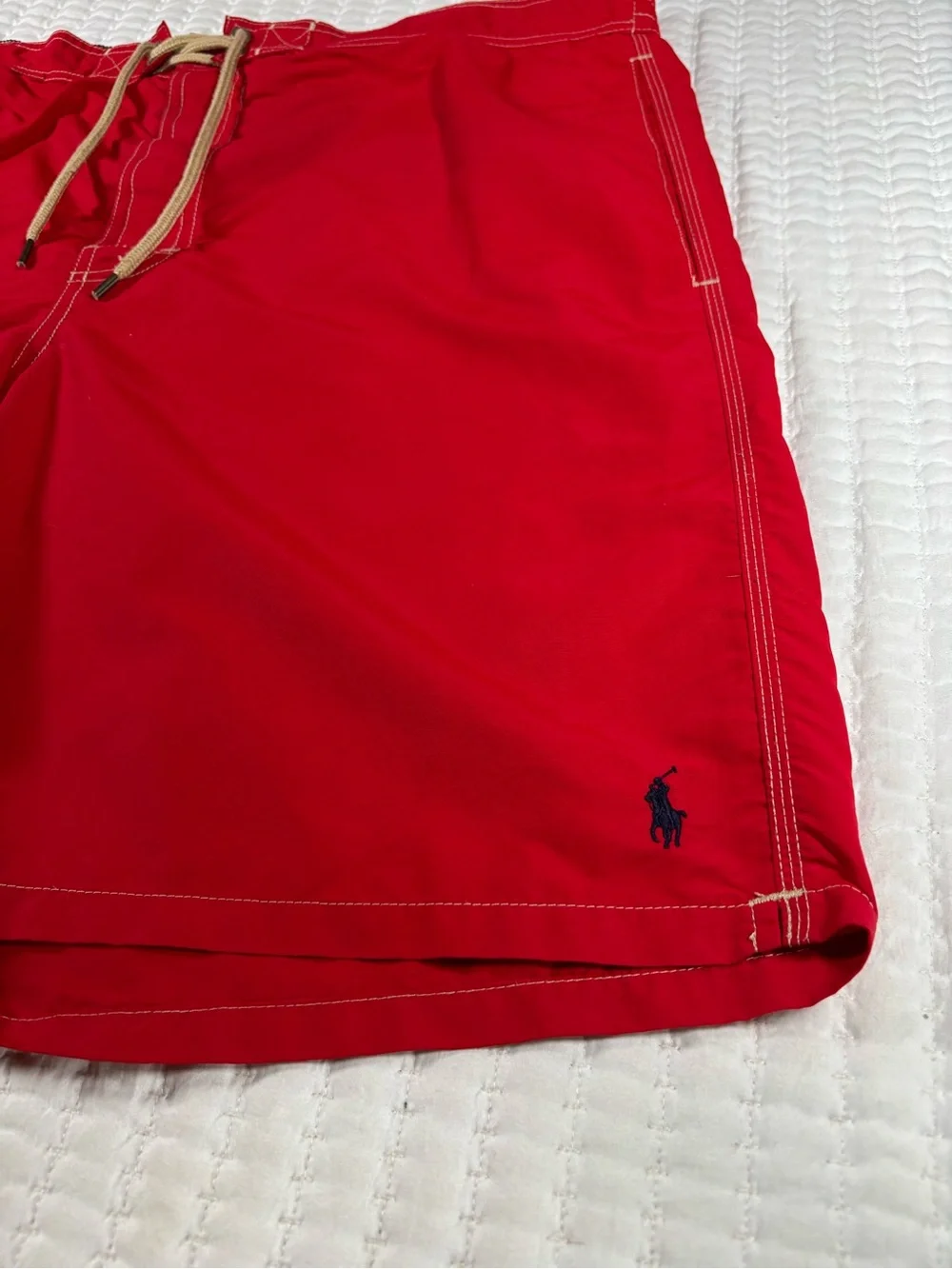 Polo Ralph Lauren Red Swim Trunks Board Shorts Cargo Pocket Men’s XXL